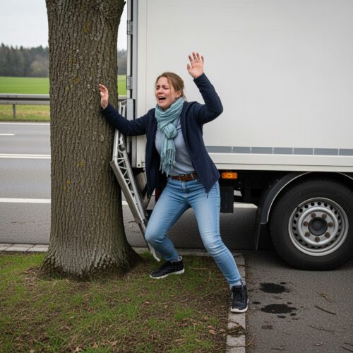 Eine Frau hebt die Hand zur Straße, symbolisiert Ansprüche auf Verletztengeld über 78 Wochen nach einem Arbeitsunfall.