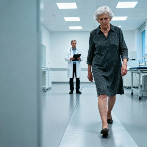 Nach der Begutachtung prüft der Arzt die Voraussetzungen für die Merkzeichen G und B zur rückwirkenden GdB-Feststellung der Antragstellerin.