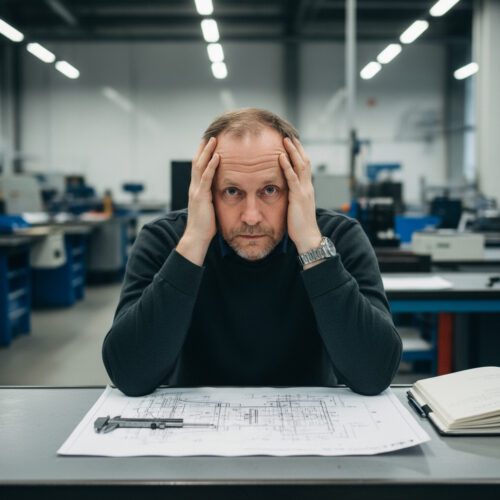 Ein vom Post-Covid-Syndrom betroffener Arbeitnehmer stützt erschöpft den Kopf, kämpfend um den GdB 50 nach SGB IX.